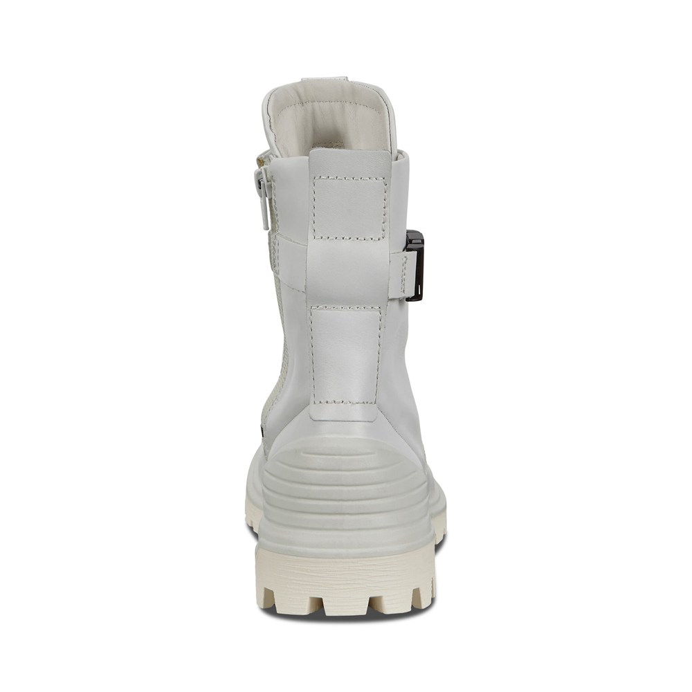 Womens Boots - ECCO Tredtray Mid-Cut Buckled - White - 9782UTGZE